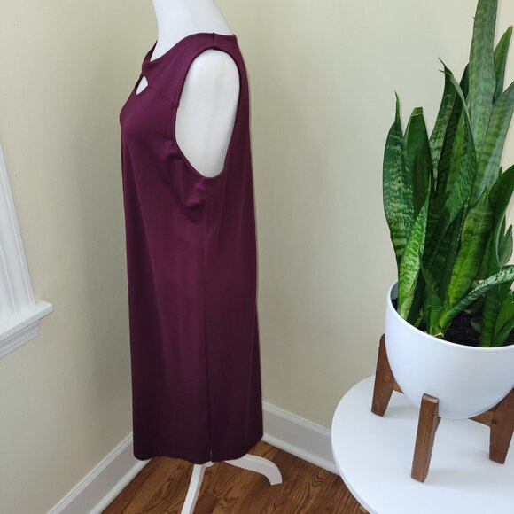 Chico's Monrovia Knee Length Dress & Jacket Eggplant Purple SZ L 12-14 Chico's 2 - Picture 7 of 16